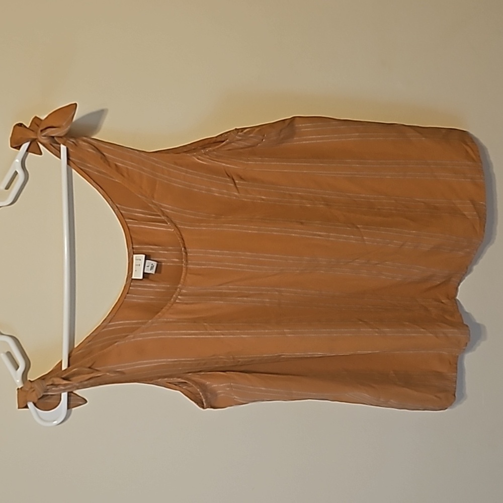 a new day Orange and black/white Straps Top Size L - Picture 2 of 9